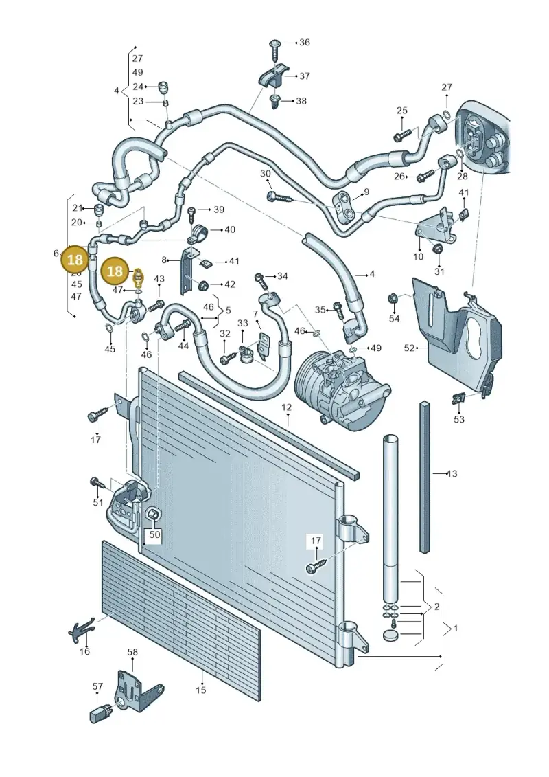 1K0959126E — Volkswagen Golf Plus (2011-2014) diagram 649260410, position 18