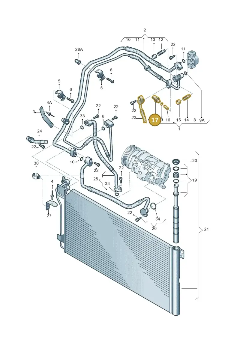 1K0959126E — Volkswagen Transp. caravelle (2011-2015) diagram 679820200, position 17