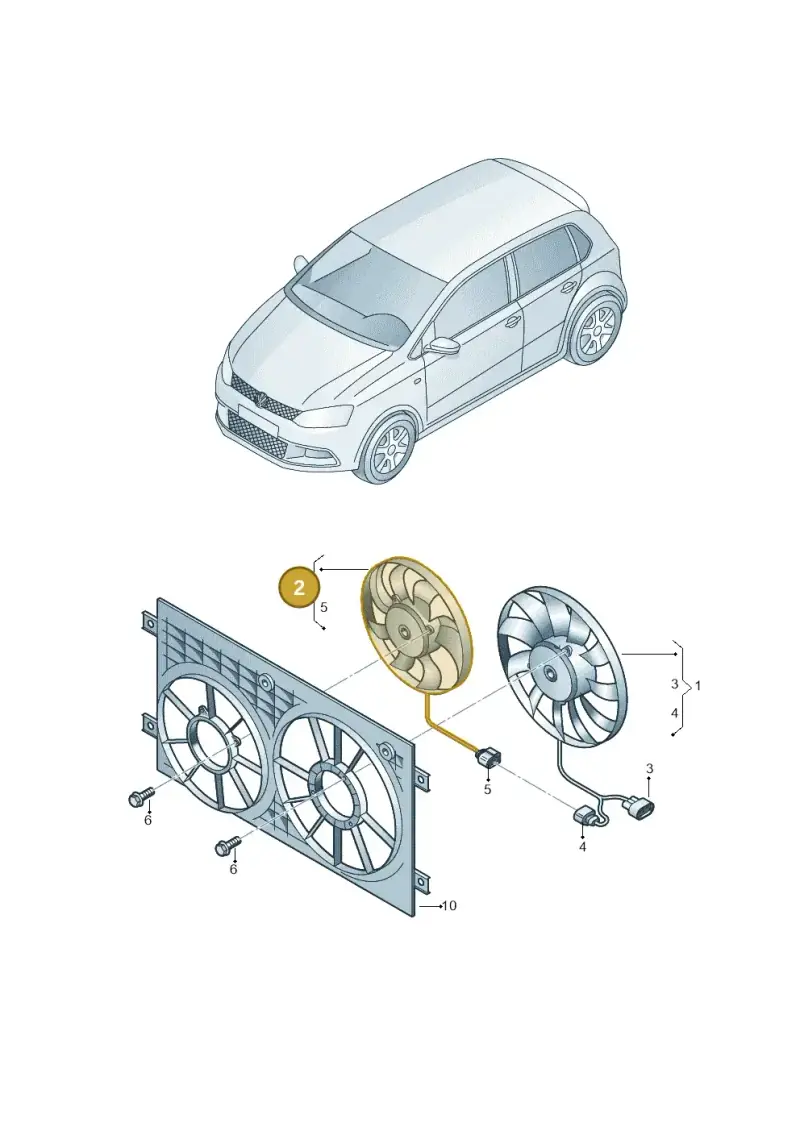 1K0959455ET — Volkswagen Polo 1.4 BlueMotion (2014-2017) diagram 773959540, position 2