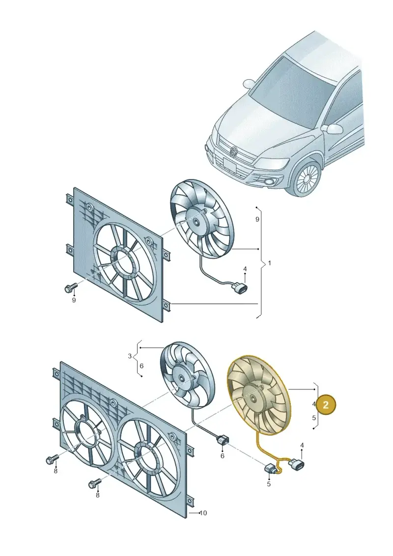 1K0959455FR — Volkswagen Tiguan 4Motion (2011-2018) diagram 719959500, position 2