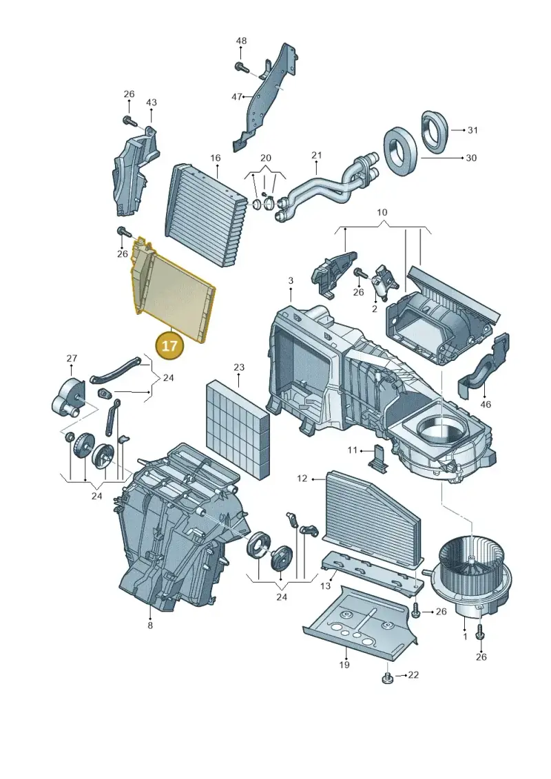 1K0963235E — Volkswagen GOLF PLUS              05> (2005-) diagram 409819200, position 17