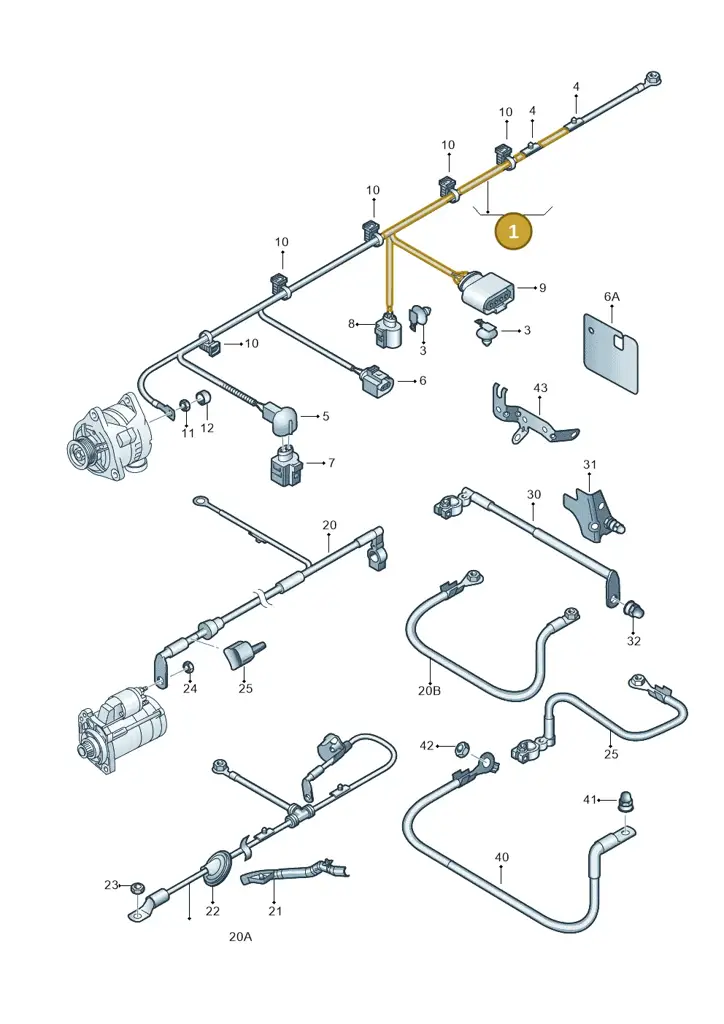1K0971230GT — Volkswagen Jetta Vagon 08> (2008-) diagram 409972000, position 1