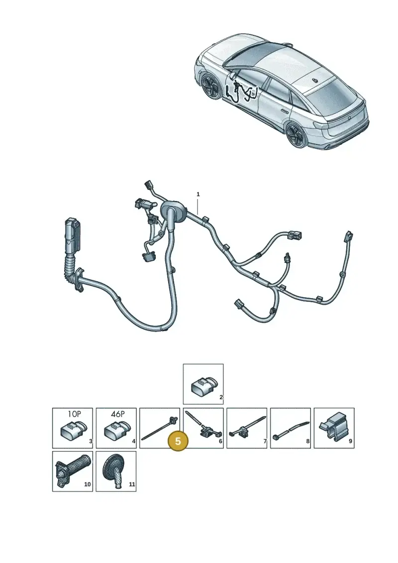 1K0971818 — Volkswagen ID.7 Limousine Pro (2023-) diagram 14b972300, position 5