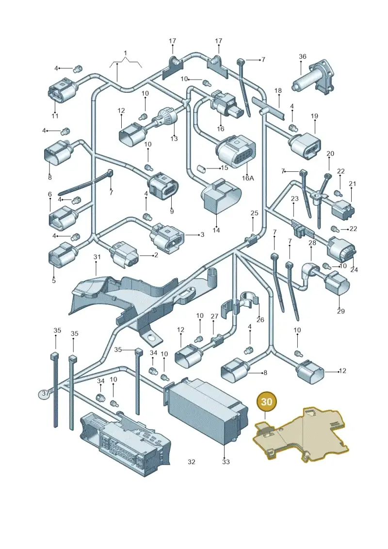 1K0971839G — Volkswagen Jetta 1.4 (2013-2015) diagram 775971800, position 30