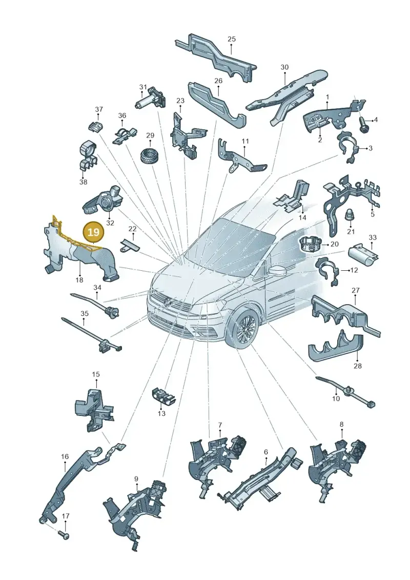 1K0971839G — Volkswagen Caddy kombi (2015-2020) diagram 866971840, position 19