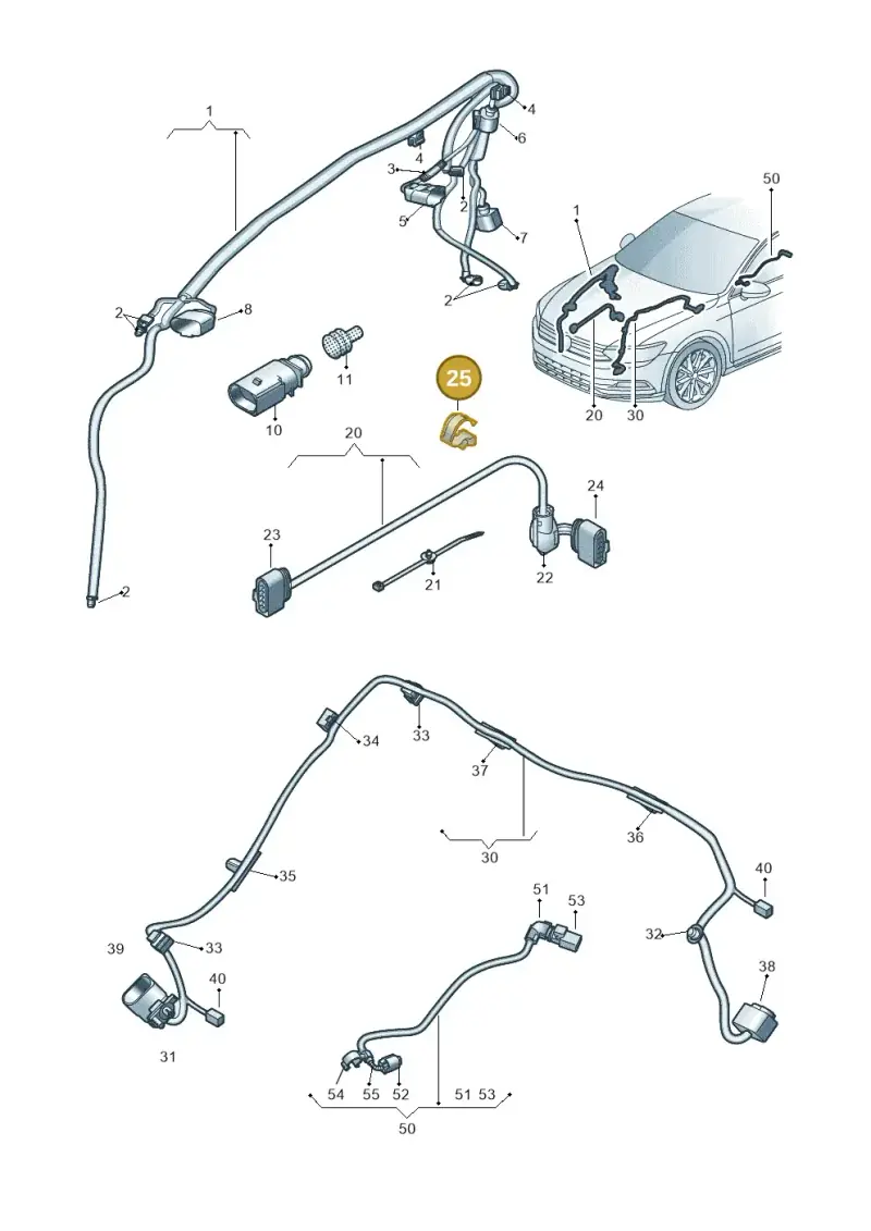 1K0971842A — Volkswagen Passat saloon (2014-2024) diagram 793971880, position 25
