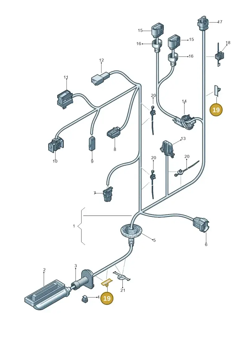 1K0971843B — Audi RS3 Limousine (2017-2020) diagram 745972330, position 19