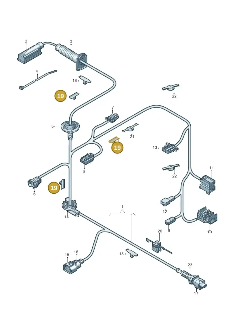 1K0971843B — Audi Q2 (2016-2025) diagram 803972330, position 19