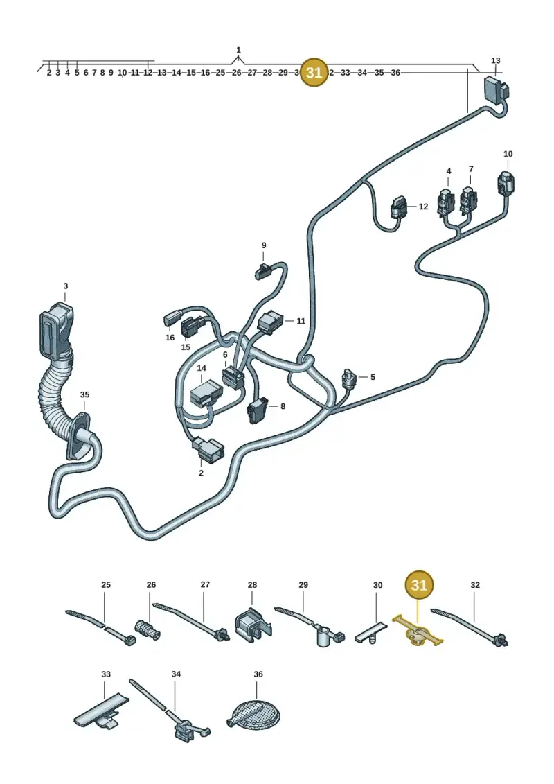 1K0971843B — Audi A5 Limousine (2024-2025) diagram 8wk972330, position 31