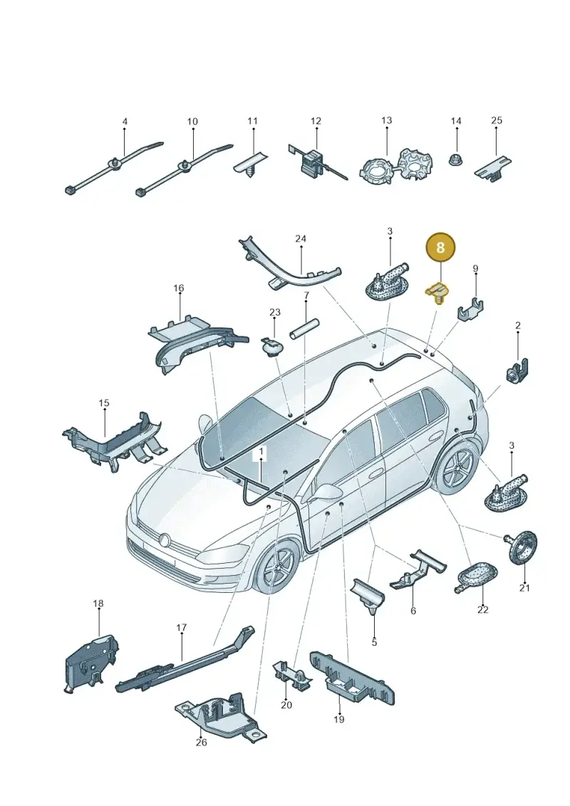 1K0971848L — Volkswagen Golf 2.0 (2016-2020) diagram 746971800, position 8