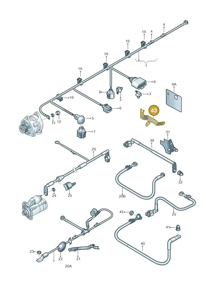 1K0971858AT — Volkswagen New beetle (2011-2016) diagram 409972000, position 43