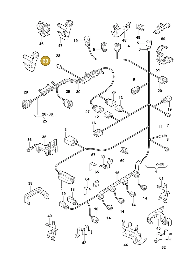 1K0971858AT — Skoda Superb Ambition (2009-2015) diagram 671971100, position 63