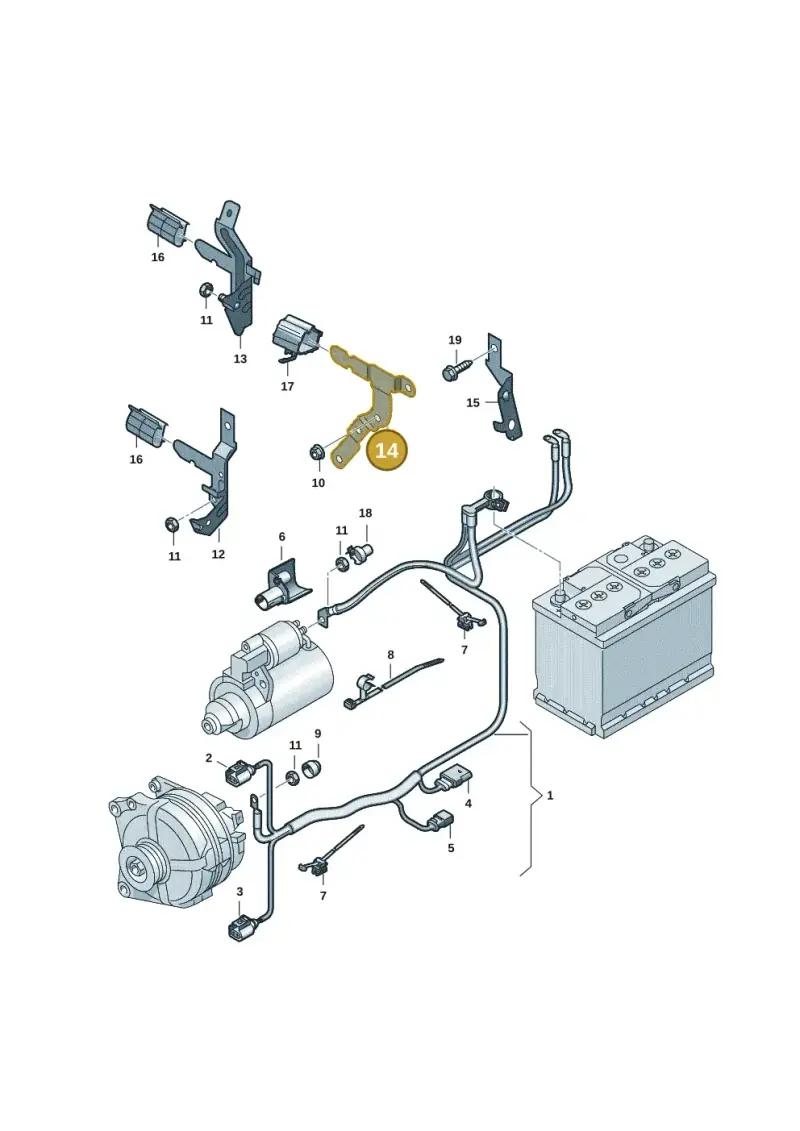 1K0971858BE — Volkswagen Taigo (2021-2024) diagram 2f0971100, position 14