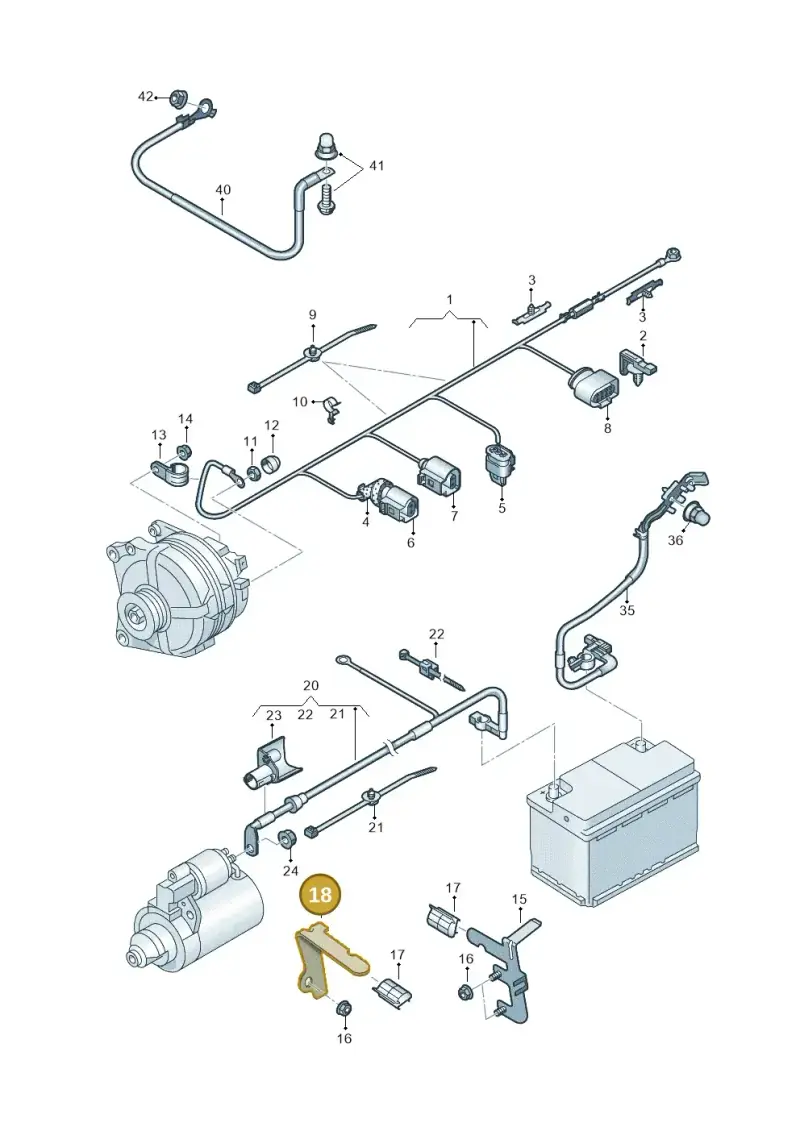 1K0971858BE — Volkswagen T-Roc convertible 1.5 (2019-2024) diagram 813971010, position 18