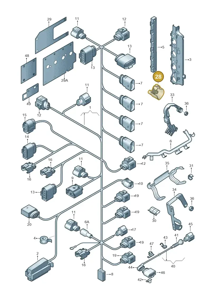 1K0971909B — SEAT Alhambra Stylance (2010-2013) diagram 634971040, position 28