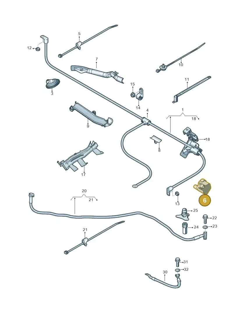 1K0971909B — Audi TTS Coupe 2.0 (2010-2014) diagram 676972020, position 6