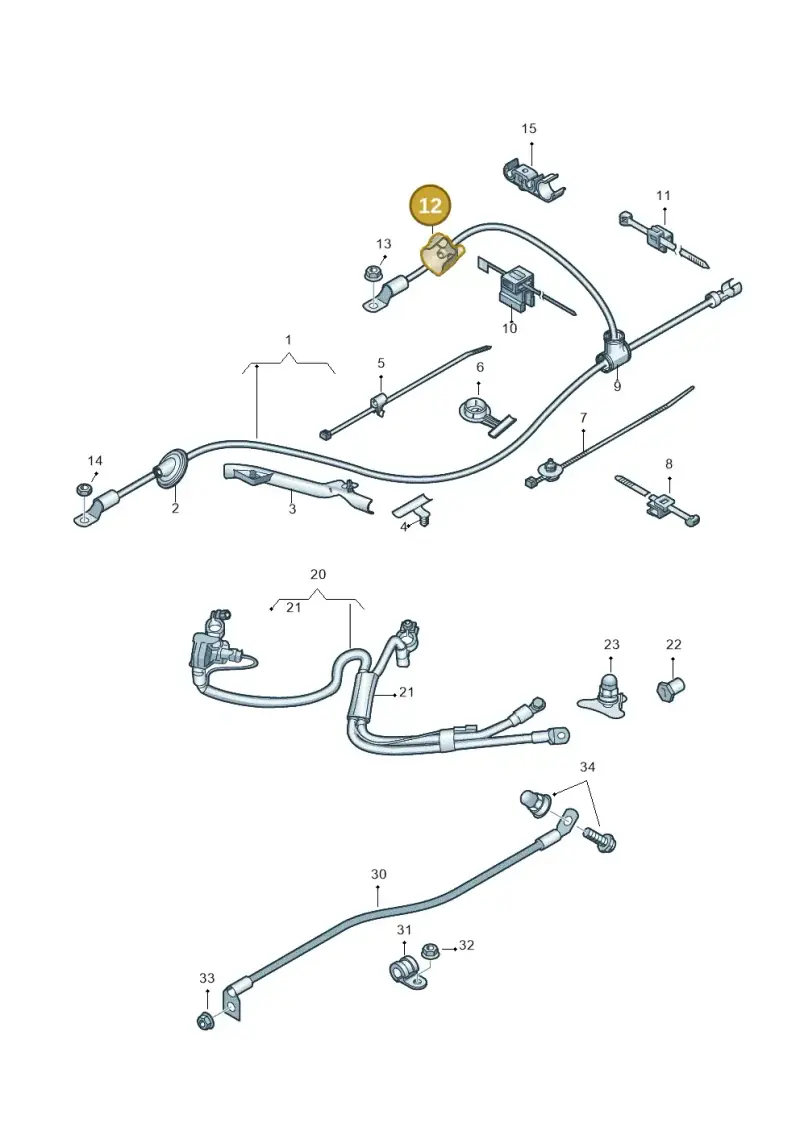 1K0971909B — Audi RS3 Sportback (2011-2012) diagram 720972000, position 12