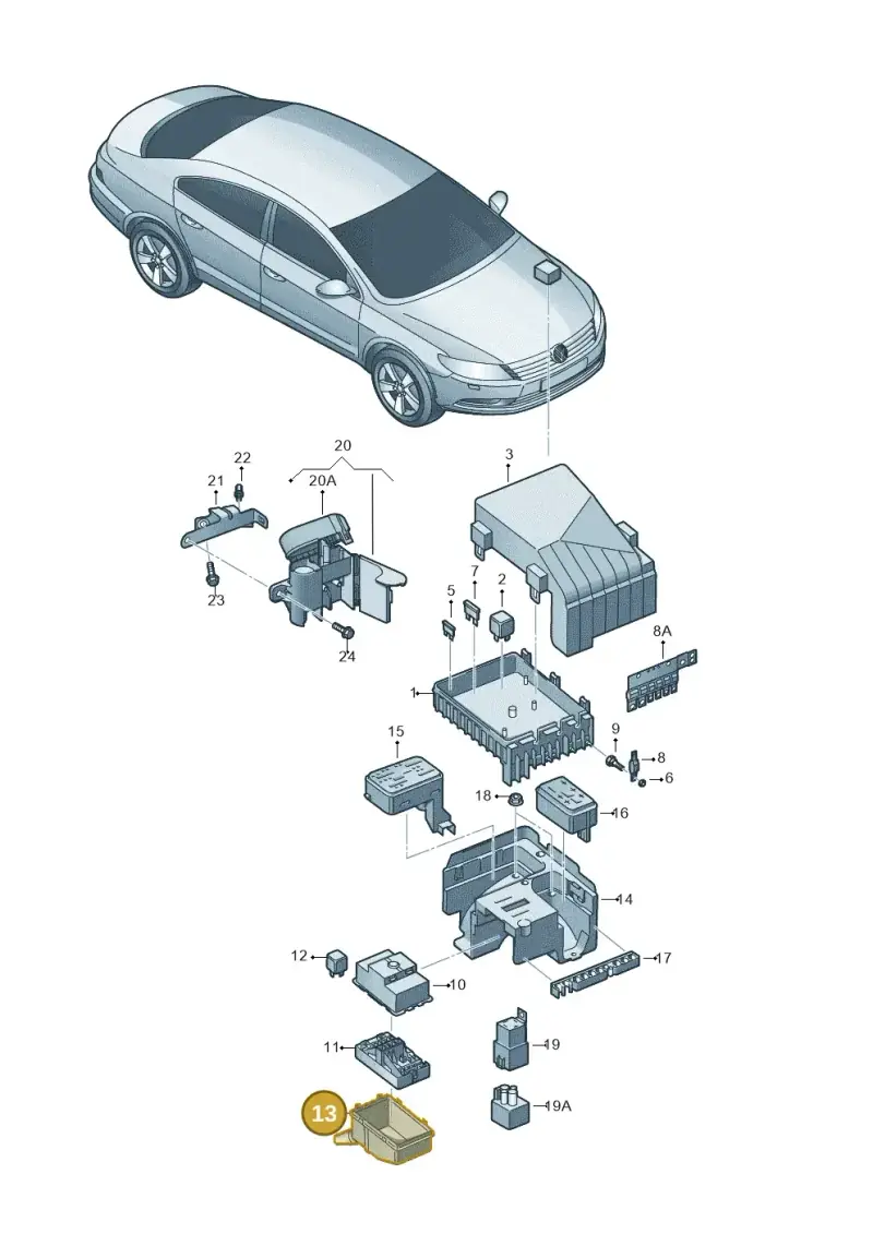 1K0971910B — Volkswagen Passat CC (2011-2016) diagram 737937200, position 13