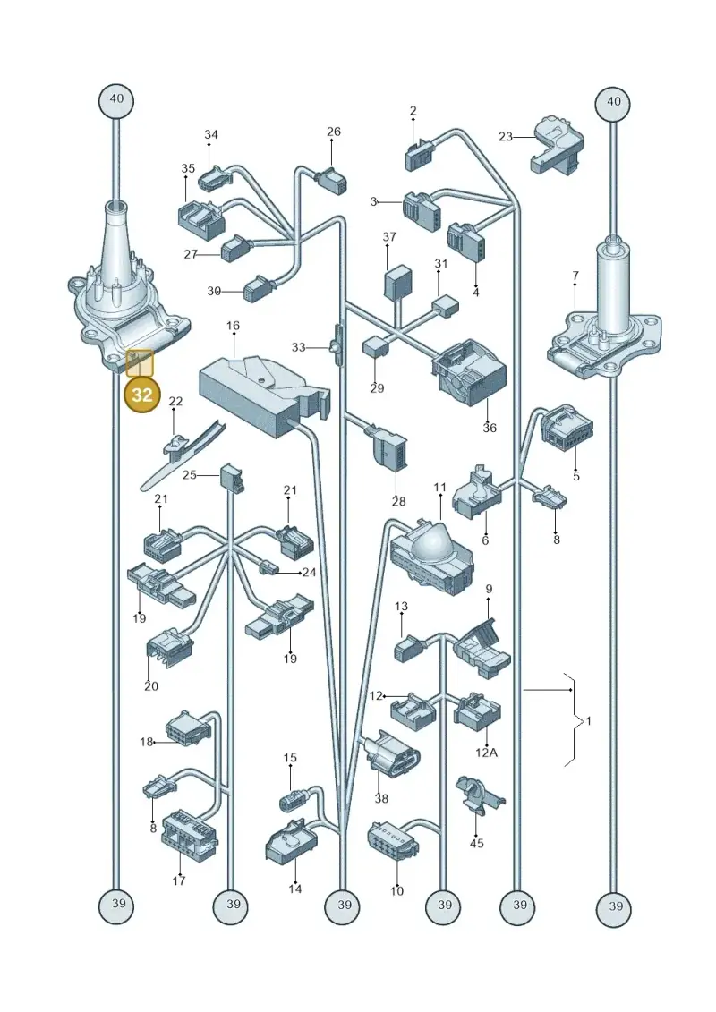 1K0971915D — Volkswagen New beetle (2011-2016) diagram 715971820, position 32