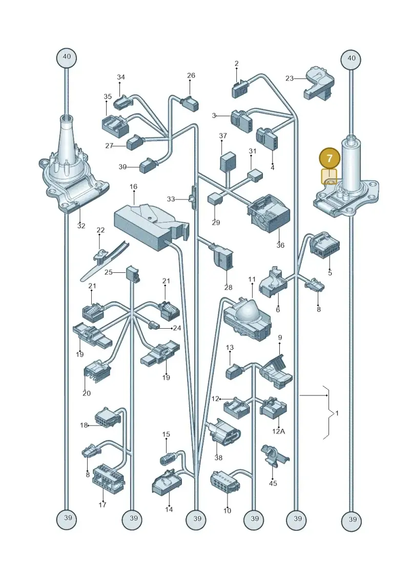 1K0971915E — Volkswagen New beetle (2011-2016) diagram 715971820, position 7