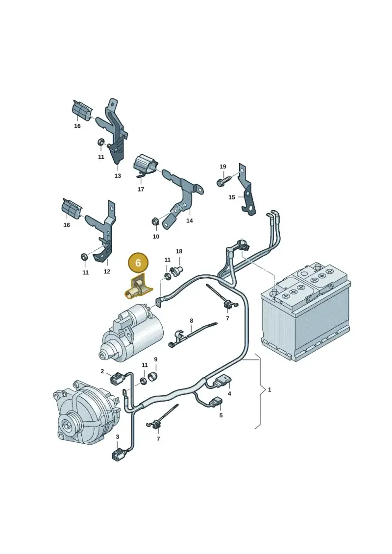 1K0971920 — Volkswagen Taigo (2021-2024) diagram 2f0971100, position 6