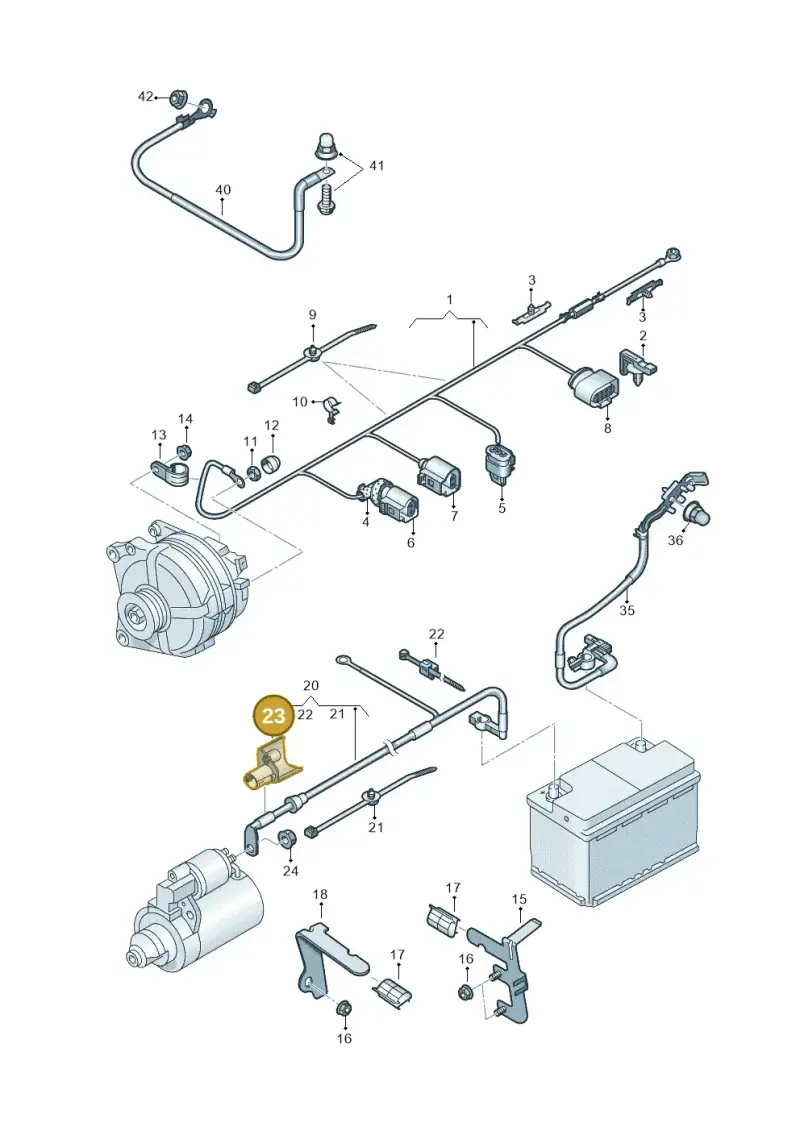 1K0971920 — Volkswagen T-Roc convertible 1.5 (2019-2024) diagram 813971010, position 23