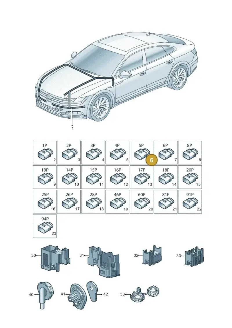 1K0971921B — Volkswagen Arteon (2017-2025) diagram 828971800, position 6