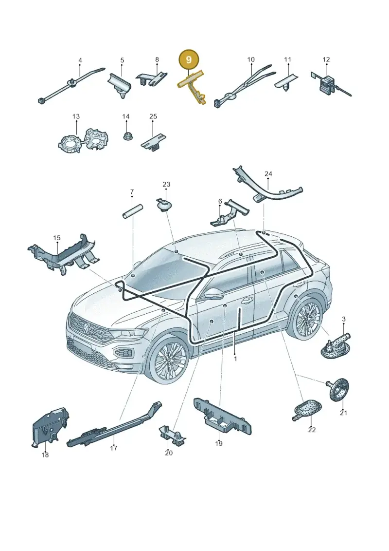 1K0971930C — Volkswagen T-Roc BlueMotion (2017-2024) diagram 813971820, position 9