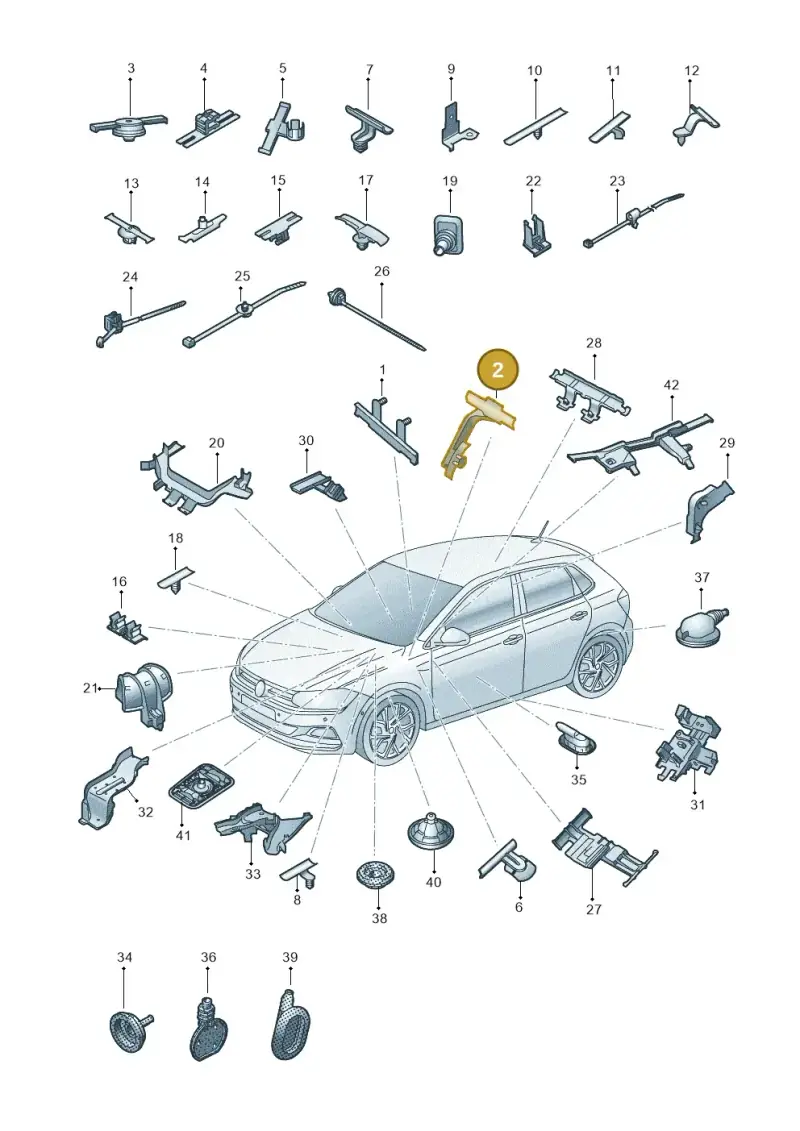 1K0971930C — Volkswagen Polo 1.0 BlueMotion (2017-2024) diagram 837971830, position 2