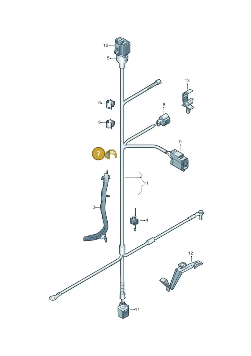 1K0971939 — Volkswagen Tiguan (2011-2018) diagram 634971700, position 7