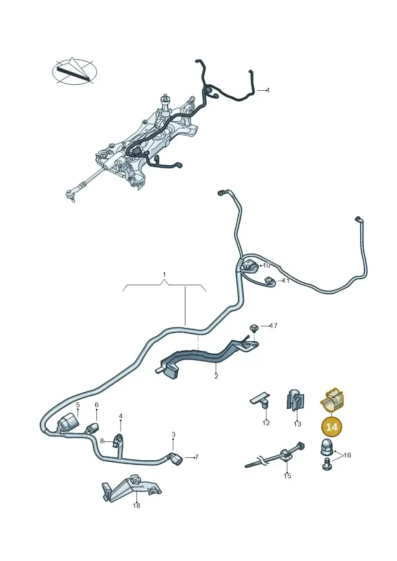 1K0971939 — Volkswagen Tiguan (2017-) diagram 833971700, position 14