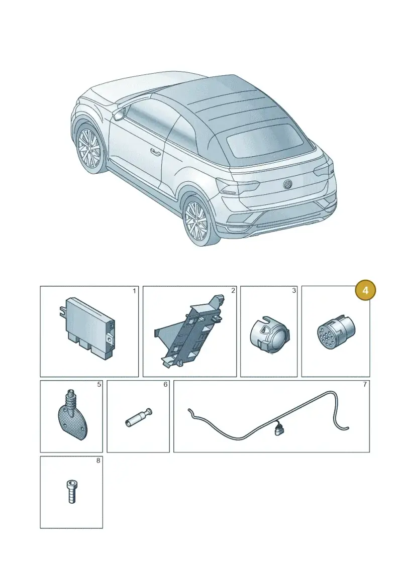 1K0971978 — Volkswagen T-Roc convertible 1.5 (2019-2024) diagram 2gk945055, position 4
