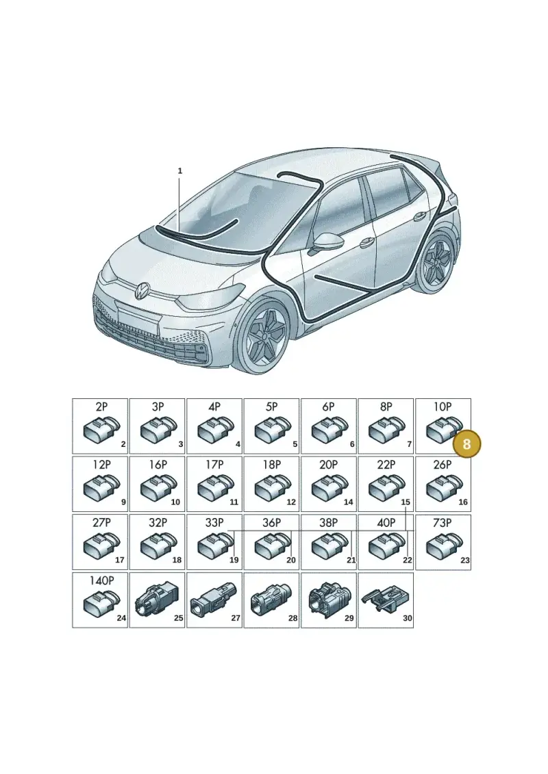 1K0971992 — Skoda Enyaq (2020-2021) diagram 10a971090, position 8