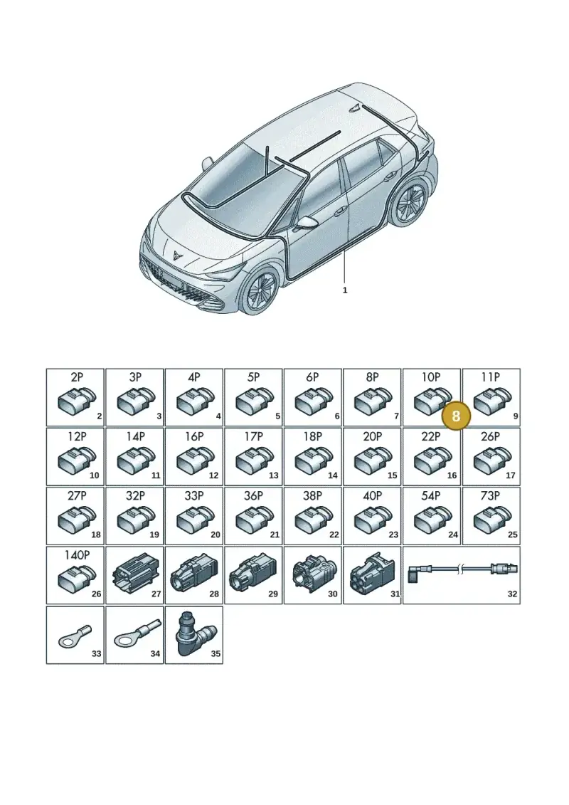 1K0971992 — SEAT CUPRA Born (2021-) diagram 10s971081, position 8