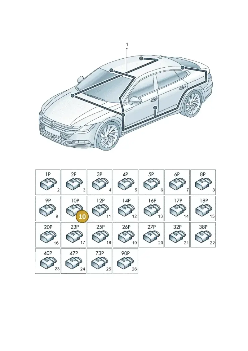 1K0971992A — Volkswagen Arteon (2017-2025) diagram 828971900, position 10