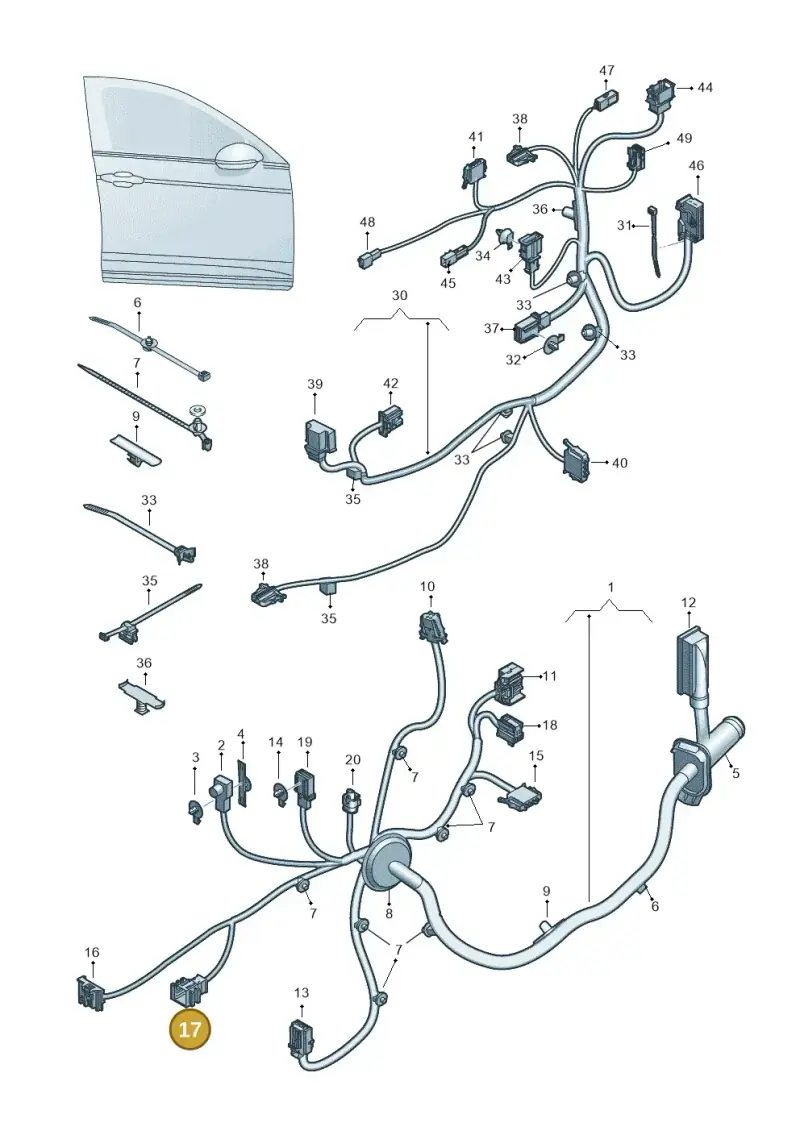 1K0971992A — Volkswagen Arteon (2017-2025) diagram 828972350, position 17