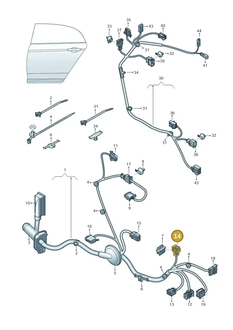 1K0971992A — Volkswagen Arteon (2017-2025) diagram 828972370, position 14