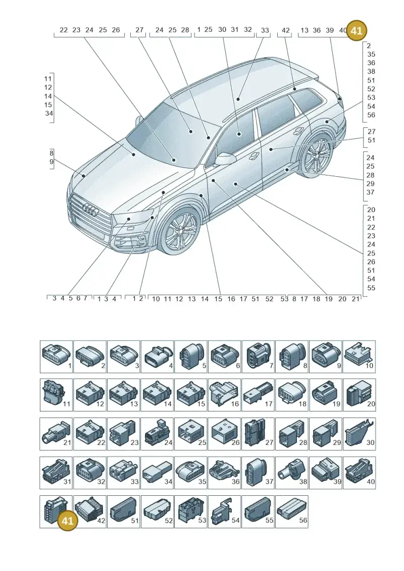 1K0971992A — Audi Q7 (2015-2025) diagram 859971790, position 41