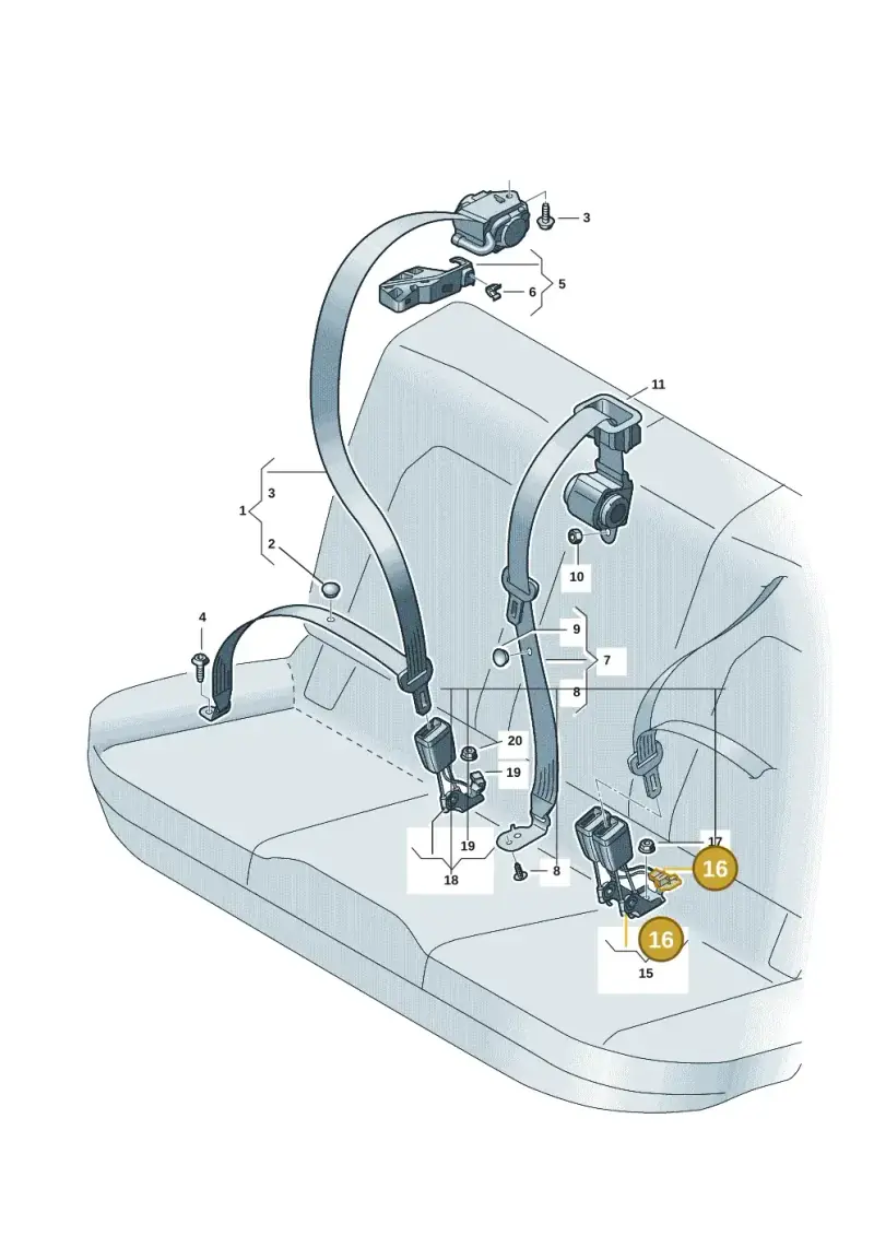1K0971992 — Audi A5 Limousine (2024-2025) diagram 8wh857700, position 16