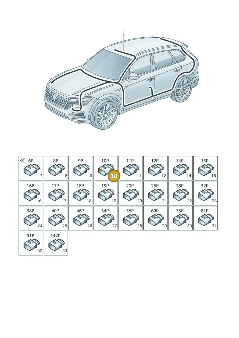 1K0972643 — Volkswagen Touareg (2017-2025) diagram 439971810, position 10