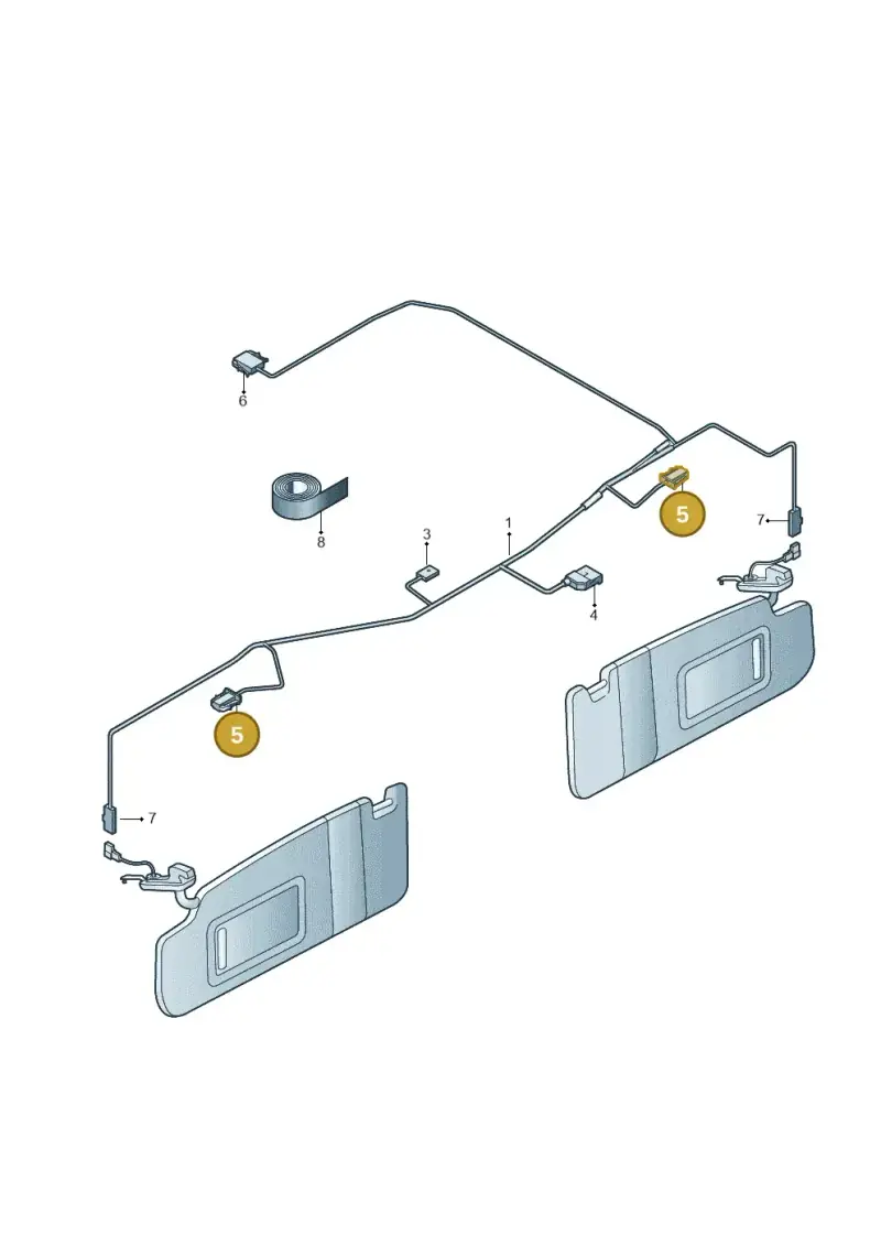 1K0972702 — Volkswagen T-Roc BlueMotion (2017-2024) diagram 746972300, position 5