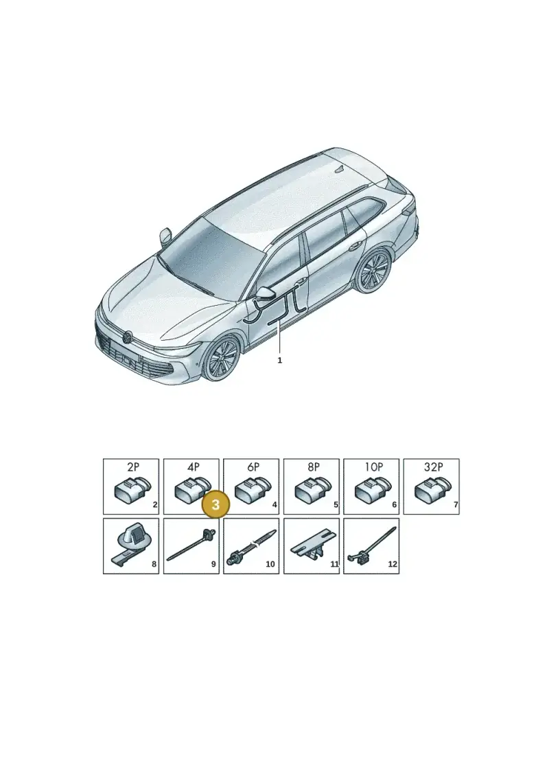 1K0972704C — Volkswagen Passat estate (2023-) diagram 3j0972310, position 3