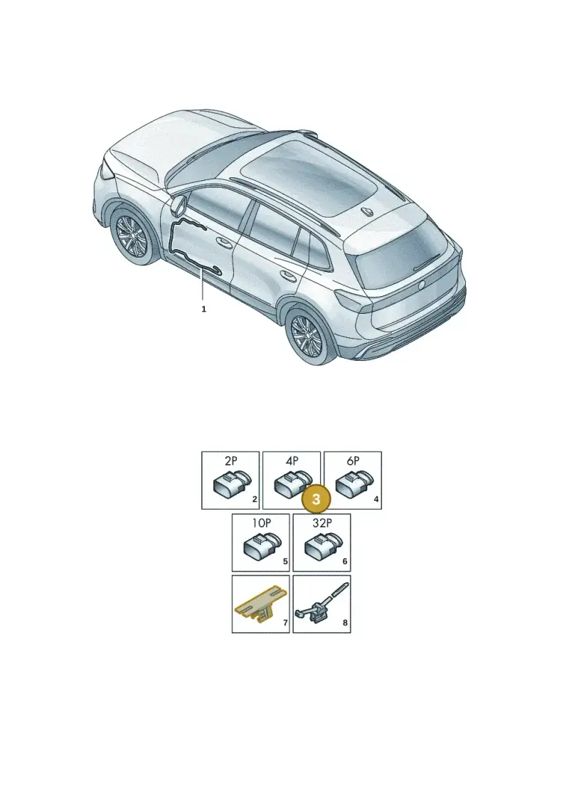 1K0972704E — Volkswagen Tiguan 2.0 (2023-) diagram 57x972310, position 3