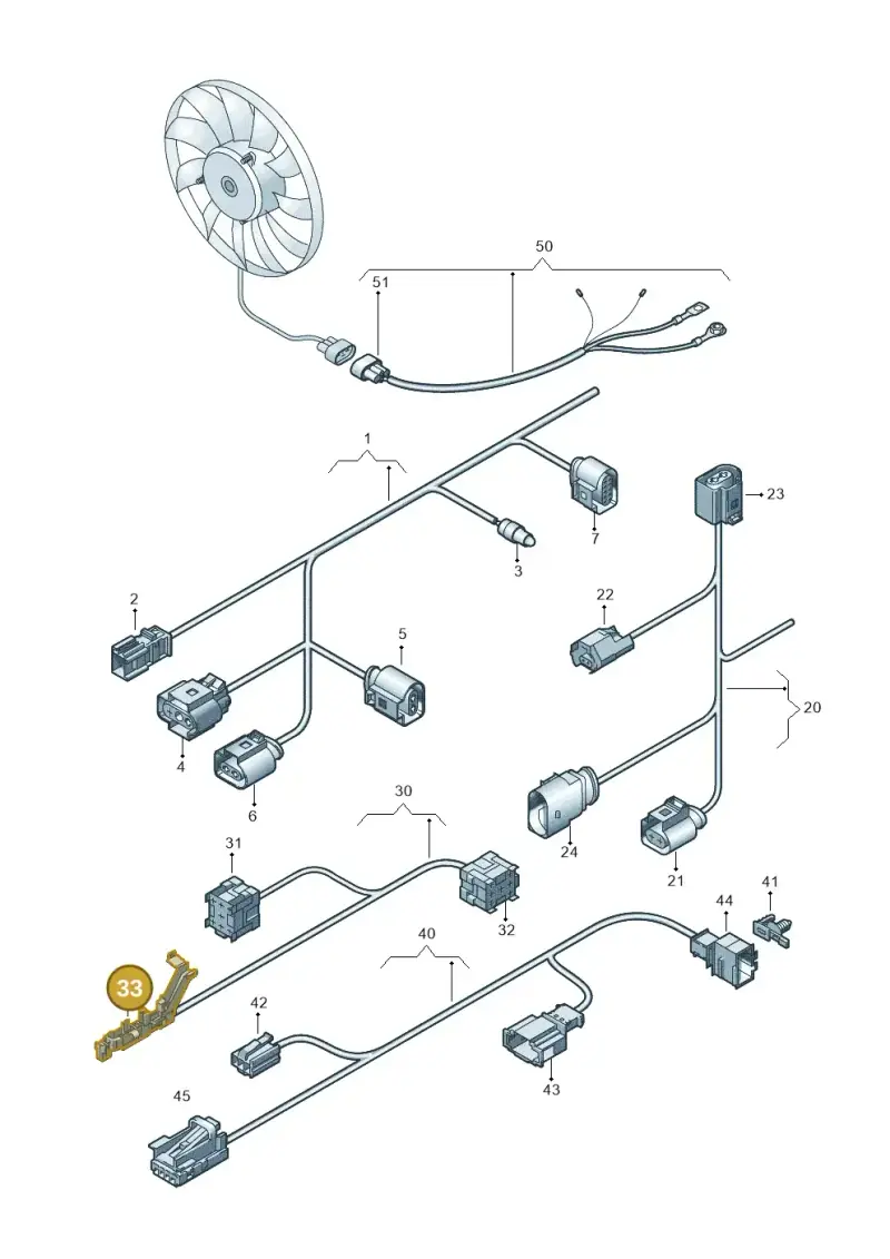 1K0972723A — Volkswagen Tiguan (2011-2018) diagram 634971600, position 33