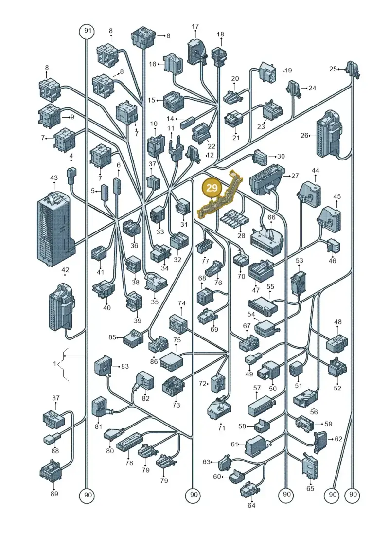 1K0972723A — Volkswagen Tiguan (2011-2018) diagram 634971810, position 29