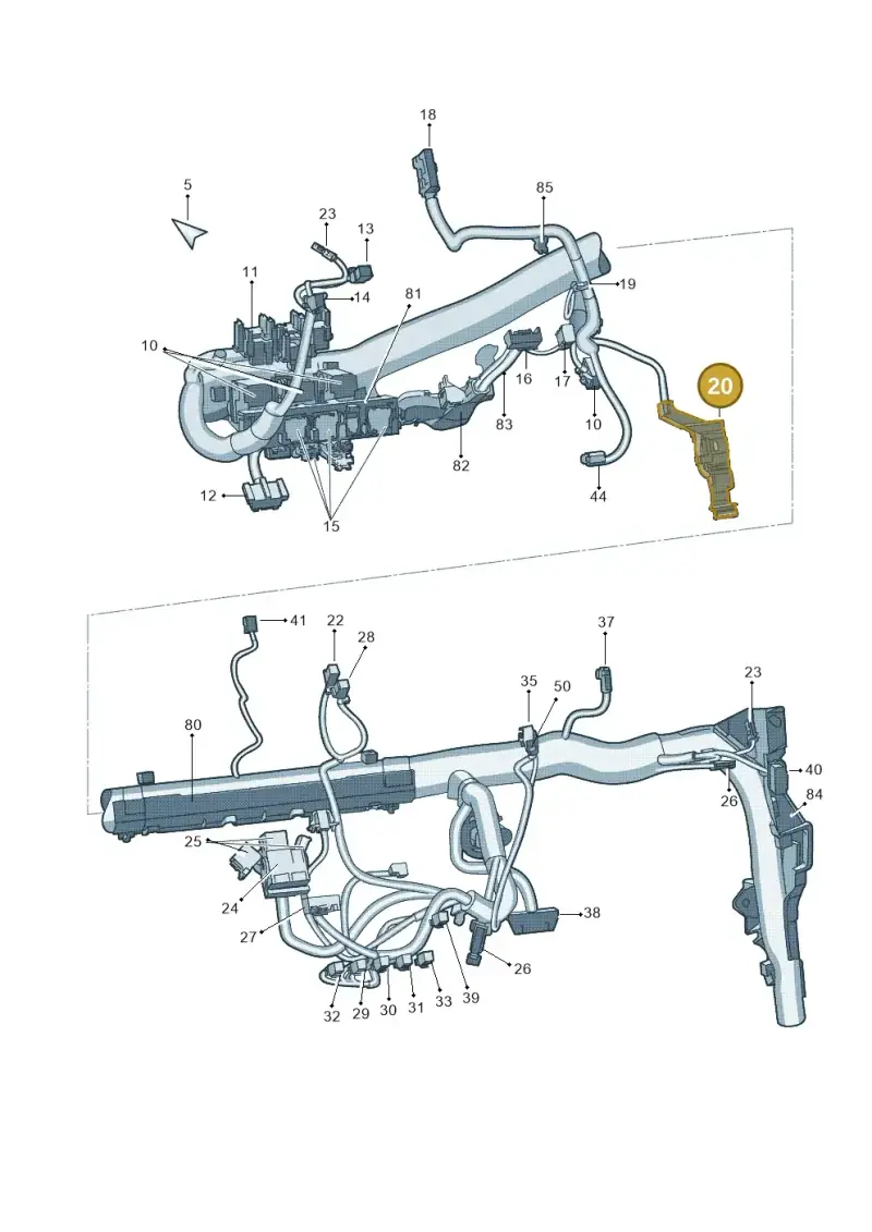 1K0972723A — Skoda Yeti (2013-2017) diagram 666971870, position 20