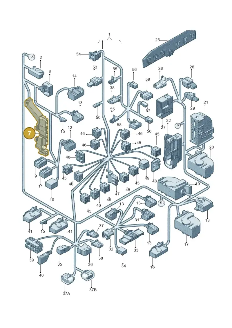 1K0972723A — Volkswagen Jetta (2013-2014) diagram 775971830, position 7