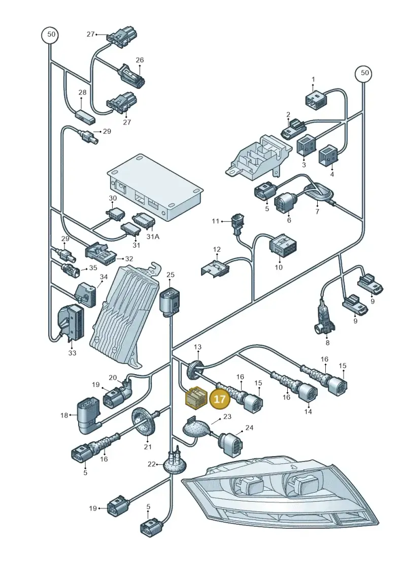 1K0972930 — Audi TTS Coupe 2.0 (2010-2014) diagram 609971830, position 17