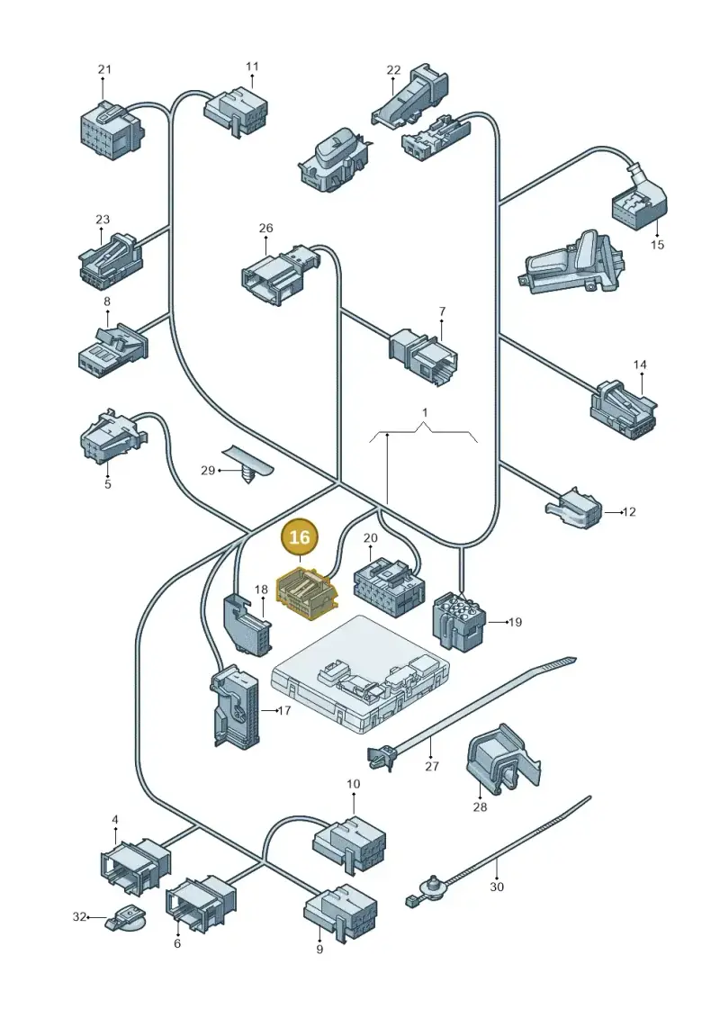 1K0972930 — Audi RS7 Sportback (2013-2018) diagram 765972120, position 16