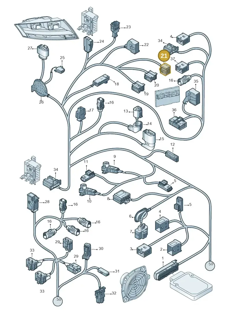1K0972930A — Audi TTS Coupe 2.0 (2010-2014) diagram 609971840, position 21